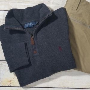 Polo By Ralph Lauren Dark Grey Quarter Zip Pullover